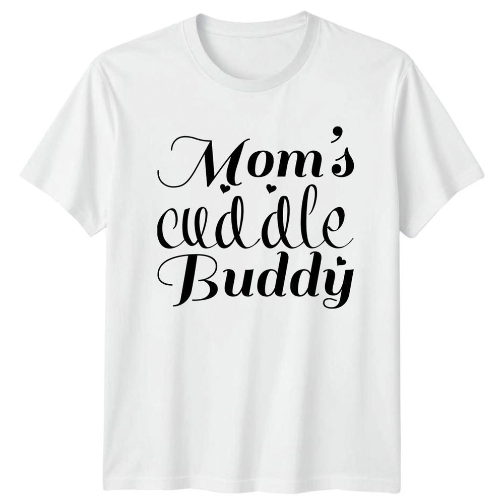 Moms Cuddle Buddy TShirt Family Parenting Mothers Day Gift For Him And Her