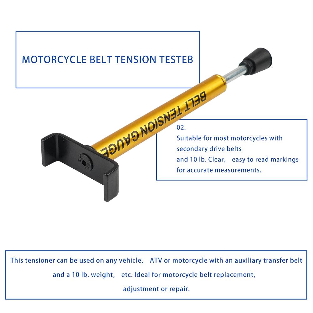 Belt Tension Gauge Motorcycle Belt Tensioner Tool Fit for 10 Lbs Belt Drive Models Replacement Adjustment Wheel Service
