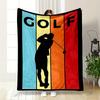 Colorful Golf Silhouette Blanket for all seasons blanket lunch break throw gift