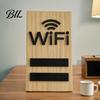 Desktop WiFi Password Display Wifi Sign Tabletop Wooden WIFI Wireless Network Customizable Board for Restaurant Supermarket Office Home Bar