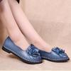 Vintage Handmade Women Flats Casual Shoes Genuine Leather Soft Shoes for Mother Fashion Loafers