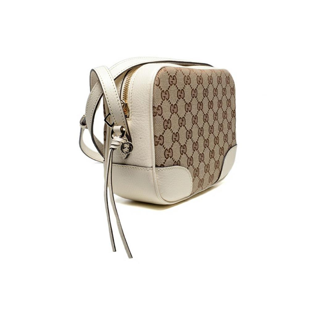 Gucci Camera Bag GG Supreme Canvas White Leather 449413-KY9LG-9780