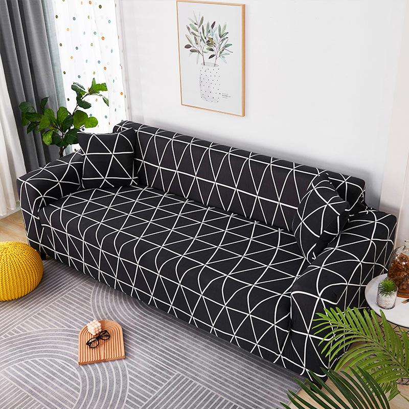 1/2/3/4-местные Чехлы L-образной формы в скандинавском стиле, эластичные чехлы для диванов с простой геометрией для гостиной, офиса, кабинета, дивана