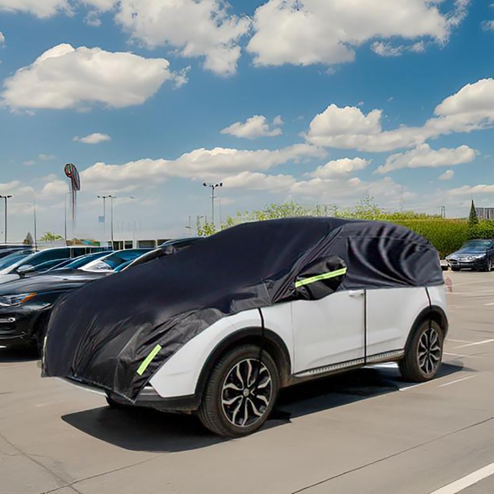 Чехол на половину кузова автомобиля UV 420D Оксфорд Черный, Чехол, Водонепроницаемый, Пыленепроницаемый, Защита, Ткань, (Хэтчбек)