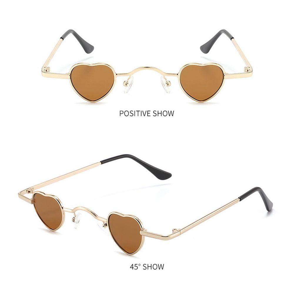 Retro Candy Color Punk Hip Hop Heart-Shaped Sunglasses Ultra-small Sun Glasses Shades