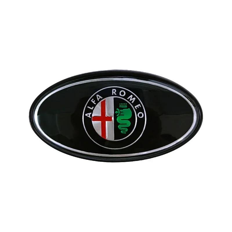 Metal Car Front Emblem Trunk Badge for Alfa Romeo 155 156 159 Mito Giulia GT Brera Spider Giulietta 147 166 147 Auto Accessories