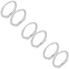 Fuushspoy Set of 6 18g Hoop Earrings 18mm Ring Earrings Men's Ladies Cartilage Piercing Surgical Stainless Steel Earrings Leave It On Ring Silver