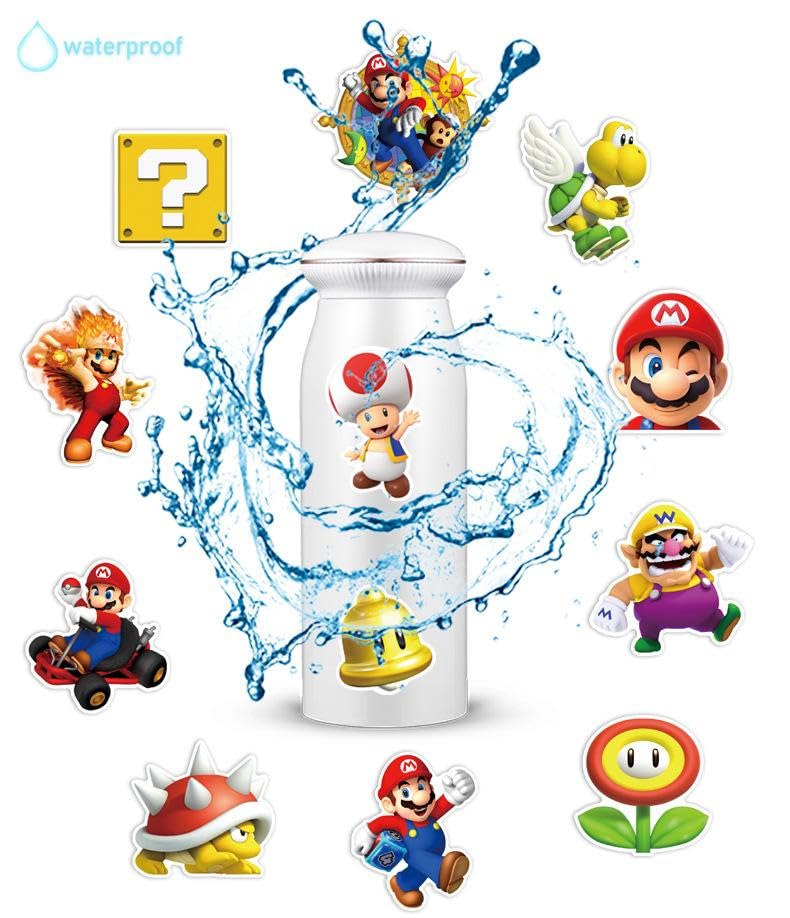 100 шт. Коллекция наклеек Mario MARIO Super Mario, набор наклеек, аниме, манга, симпатичная наклейка для блокнота, водонепроницаемая наклейка из ПВХ, персонаж