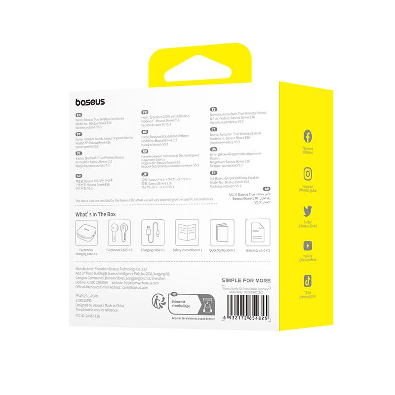 Baseus Bowie E16 True Wireless Earphones