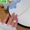 925 Sterling Silver Love Heart Shell Necklace For Women Mnimalist Clavicle Chain Choker Wedding Party Jewelry