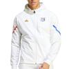 Adidas Олимпик Лион Значок Логотип Толстовка с капюшоном на молнии Футбольная майка Мужские майки Белый IB1664