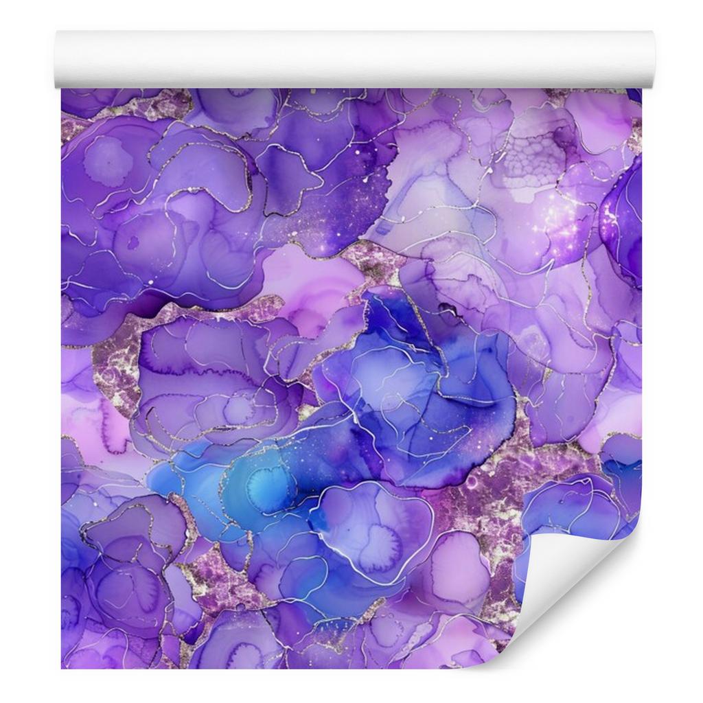 Ink Violet Wallpaper with Lavender for Living Room and Bedroom 50x1000