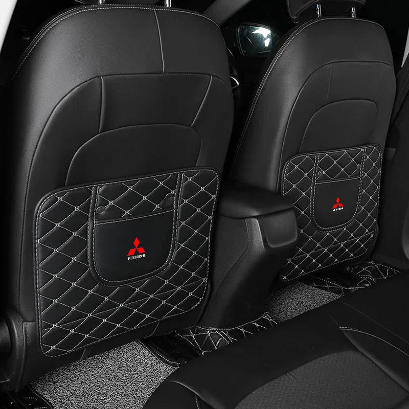 Автомобильные противоударные накладки на спинки сидений из ПУ-кожи для Mitsubishi Lancer Lancer ASX Outlander 2 3 Pajero Mirage exzos Pajero 4