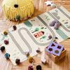 Tapis enfant en coton circuit de voiture multicolore 60x120