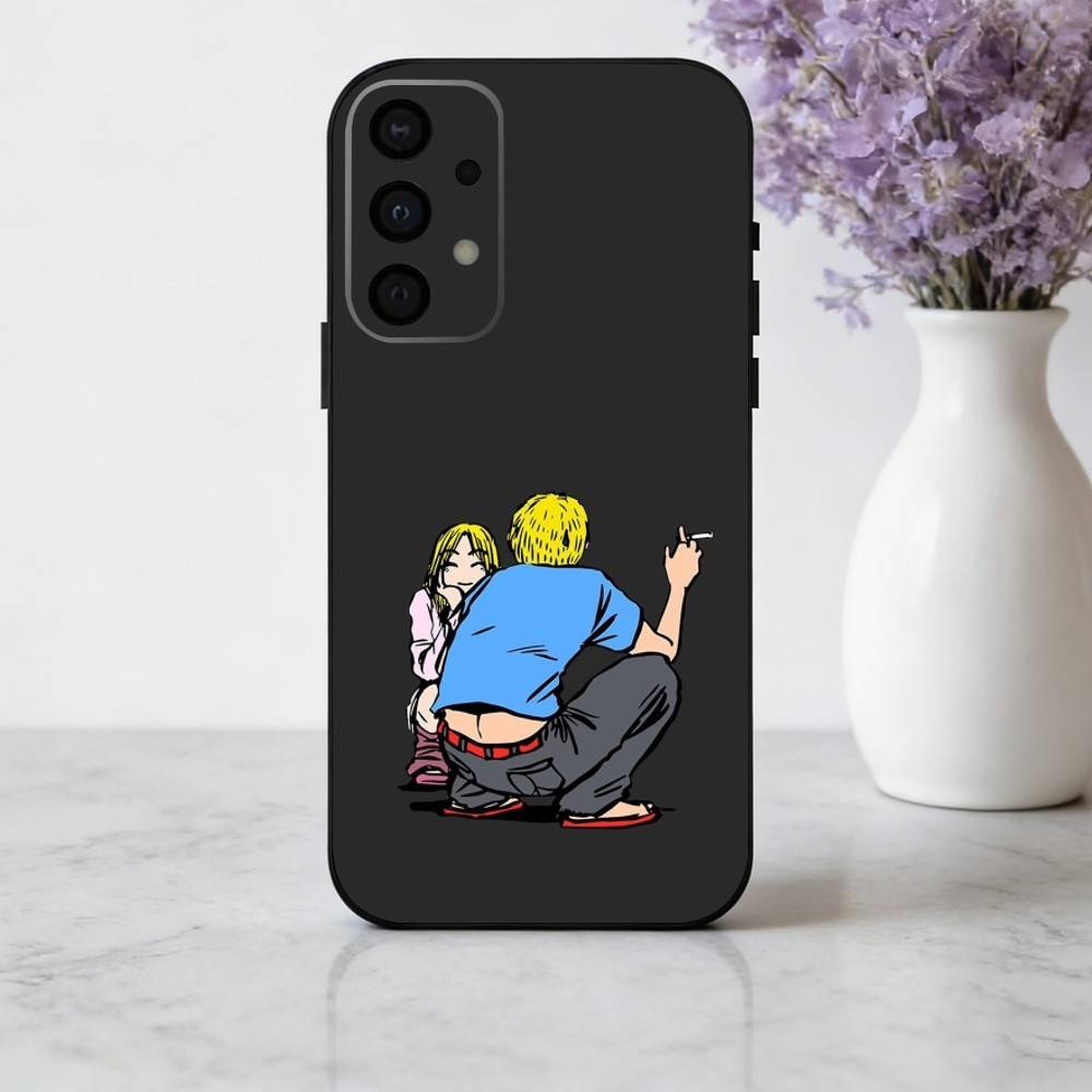 Чехол для телефона G-GTO-Onizuka T-Teacher-R для Samsung Galaxy A73, A72, A71, A70, A53, A52, A51, Другие, Мягкий черный чехол