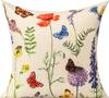 Outdoor Patio Throw Pillow Covers Set Of 4 Spring Summer Garden Flowers Farmhouse Dcor Furniture Bench Chair Cushion Cases