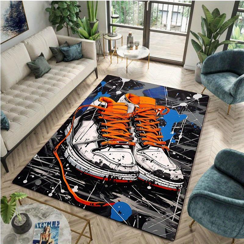 800g/m² Crystal Velvet Home Camping Fashion Sports Running Shoes Carpet Doormat,Living Room Decoration,Bedroom Decoration,Kitchen Bathroom A