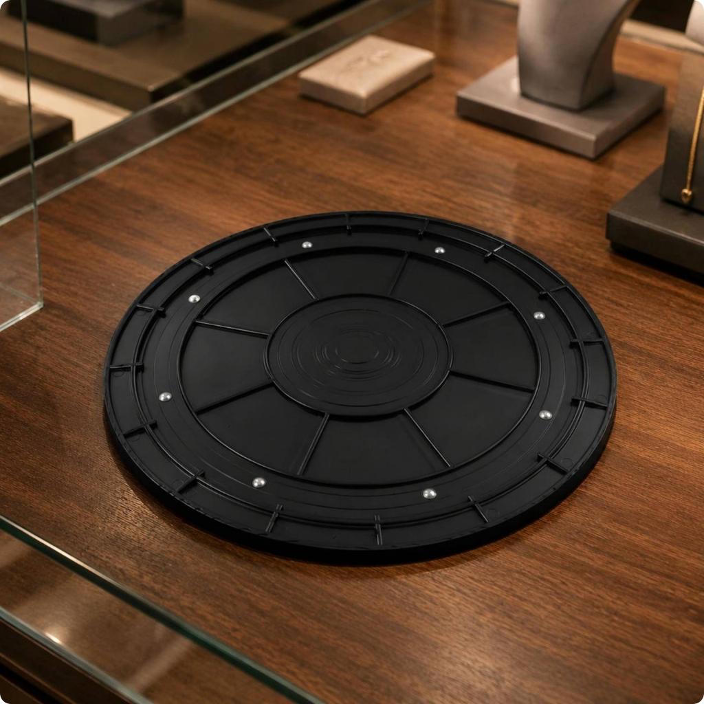 360-Degree Rotating Turntable Base Reinforced Clear Acrylic Display Turntable Round Rotating Display Base Slimline