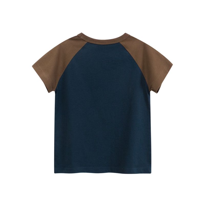 27Kids Children's Clothing Kidsren's Short-Sleeved T-Shirt Summer Boys' Korean Style Letter Tops Baby Raglan Sleeve Pure Cotton Clothes