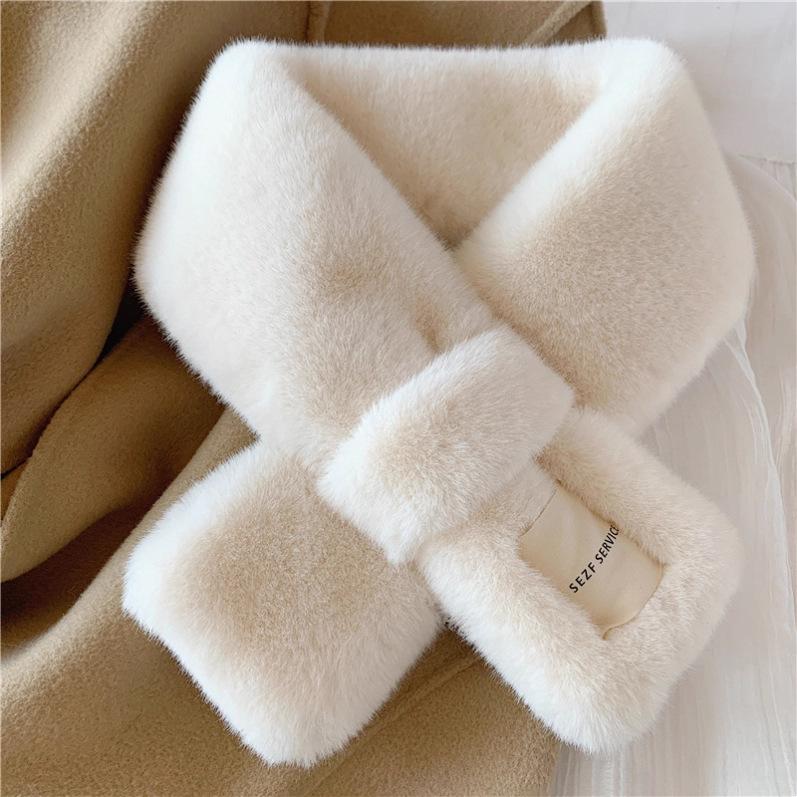 Autumn and Winter Temperament Double-sided Plush All-matching Warm Collar