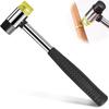 25mm ? Rubber and Plastic Combination Hammer for Dent Repair, Replaceable Parts, Non-Slip Pipe Handle, Detachable, Compact, Dual-Use, Ideal for Crafts