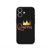 Queen King Princess Crown Phone Cover Case for Apple iPhone 16 15 14 Plus 13 12 Mini 17 Pro Max + 16E Air 16+ ProMax Casing