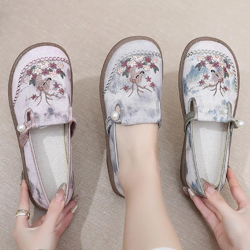 Туфли женские туфли новые летние повседневные туфли легкие и удобные старые пекинские тканевые туфли повседневные универсальные одинарные туфли