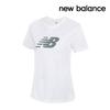 New Balance Женская футболка с коротким рукавом, спортивная майка с логотипом, белая, wT43582 wT