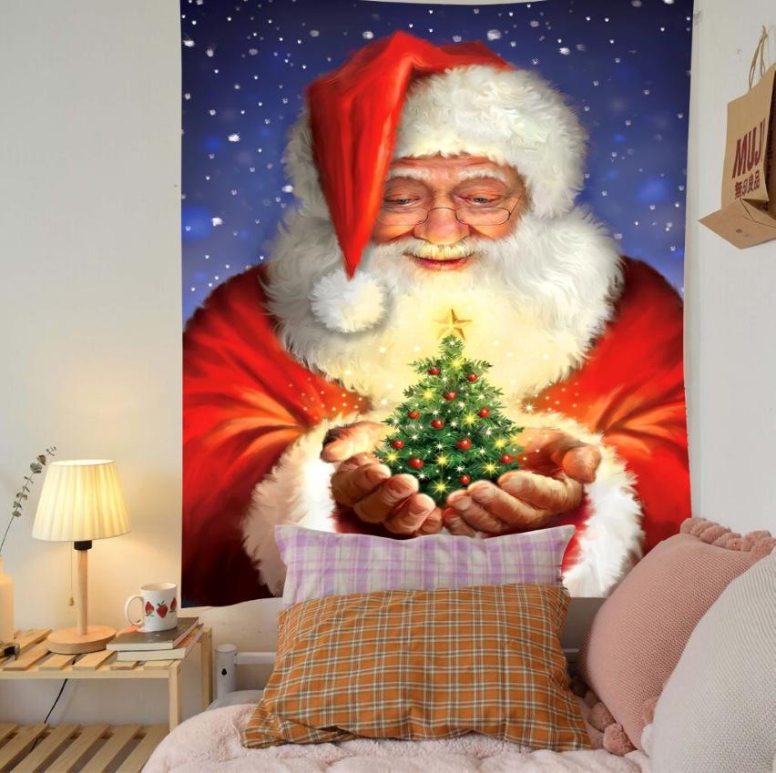 Home Decor Tapestry Christmas Wall Hanging Decoration Bedroom Living Room Wall Decor Printed Backdrop