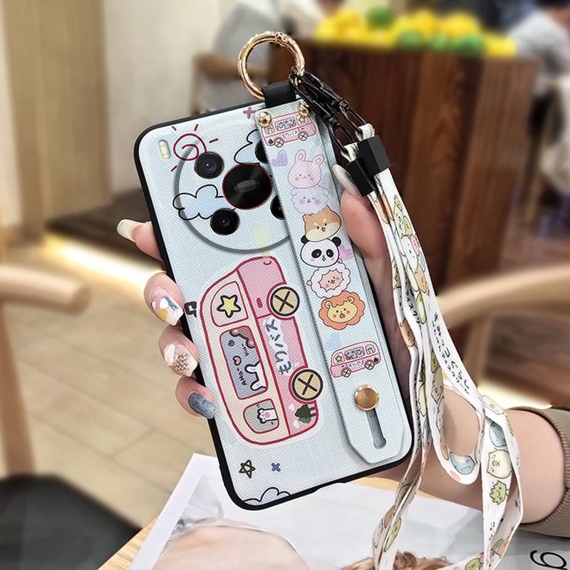 Мультяшный чехол-кольцо для телефона для ZTE Blade V70 Max/Nubia V70 Max Противоударный держатель для телефона с браслетом на запястье Ремешок на запястье Силиконовый Милый
