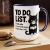 Кружка-список дел кота Керамическая чайная чашка с юмористическим списком
