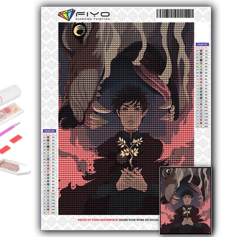 5D DIY Алмазная картина Японский стиль Иллюстрация Вышивка крестом Алмазная художественная вышивка Мозаика Домашний деко