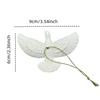New Year Christmas Ornament White Peace Dove with Rope Friendship -Home Alone Decorate Christmas Trees Best Gift Someone Special
