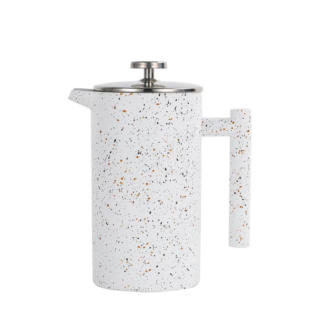 Double-Layer Insulated French Press Coffee Pot - Stainless Steel European Teapot with Filter