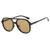 Retro Double Bridges Big Frame Sunglasses Women Oversized Square Gradient Eyewear Brand Designer Ultra-Light  Eyeglasses For Men