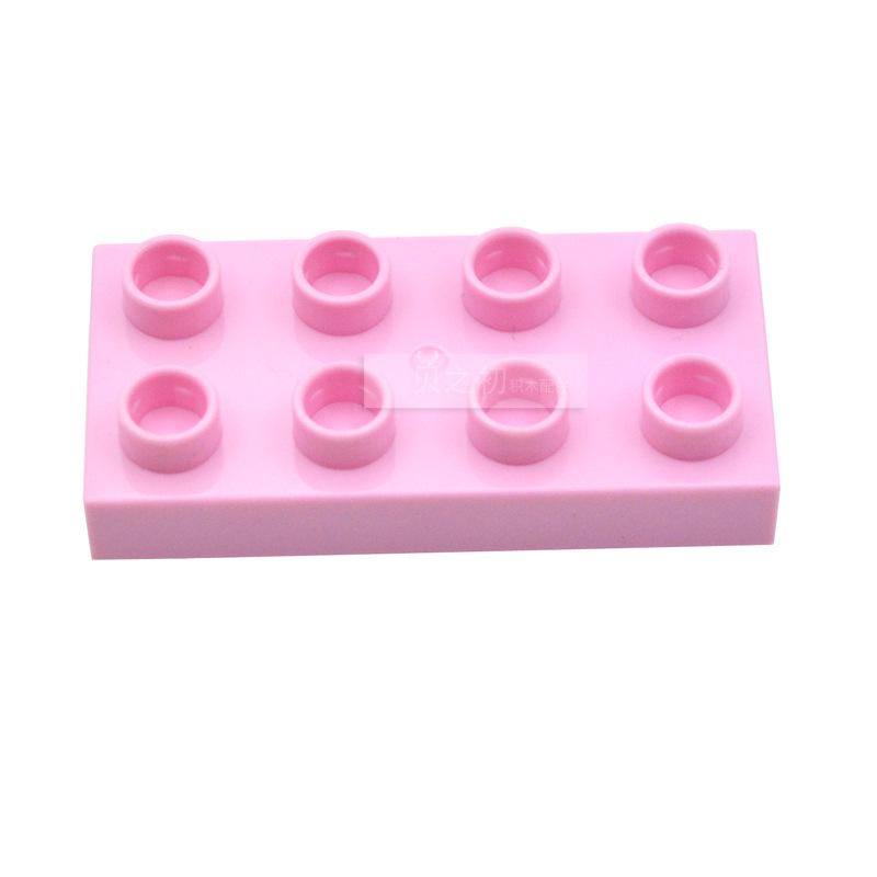 «Большие блоки для самостоятельной сборки, 8 отверстий, половинной высоты 2x4, совместимы с Lego, для раннего образования младенцев и детей ясельного возраста».