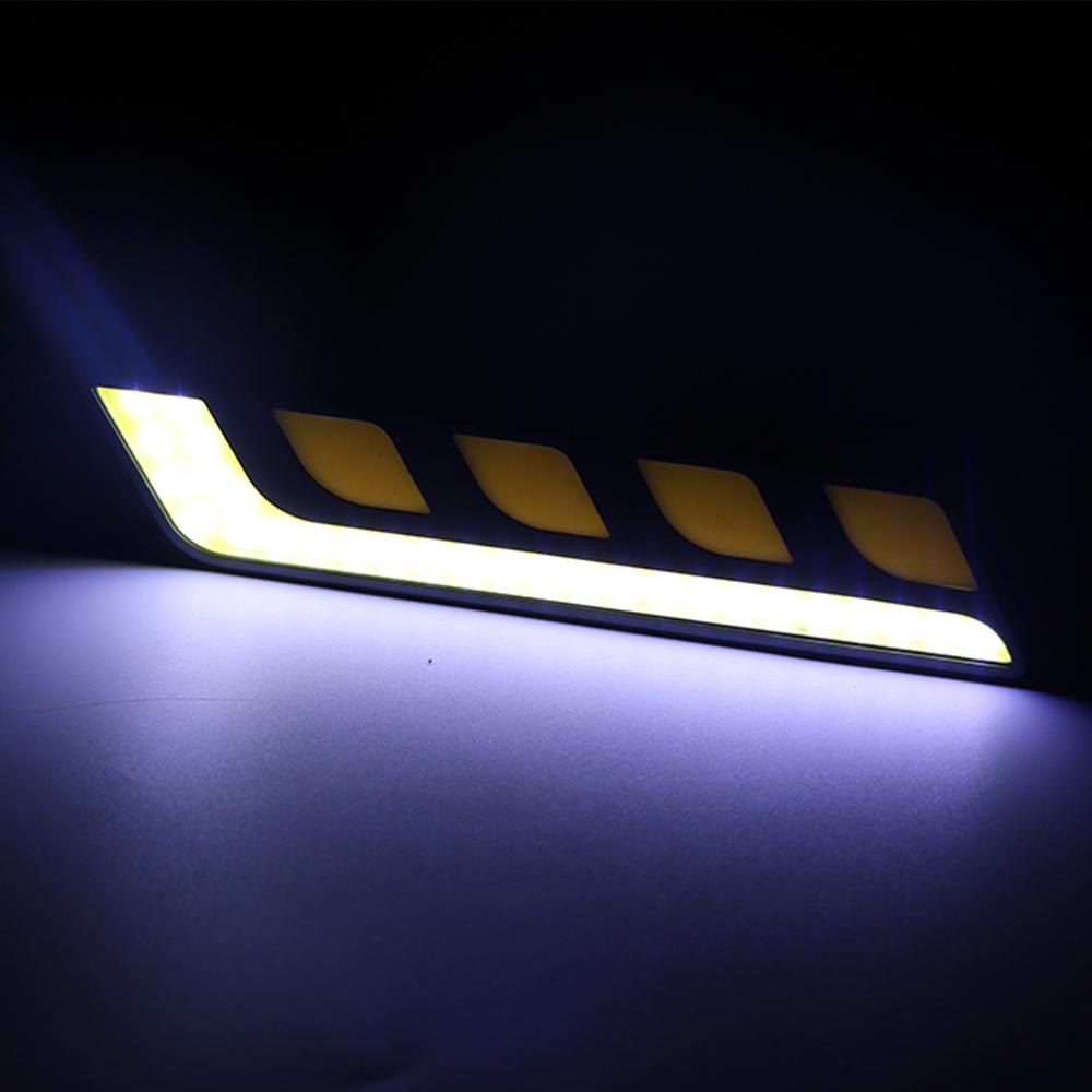 LED Car DRL 2pcs/set COB Universal Daytime Running Lights Turn Signal Lights LED Light Bar Fog Lamps All In One Super Bright Car-styling