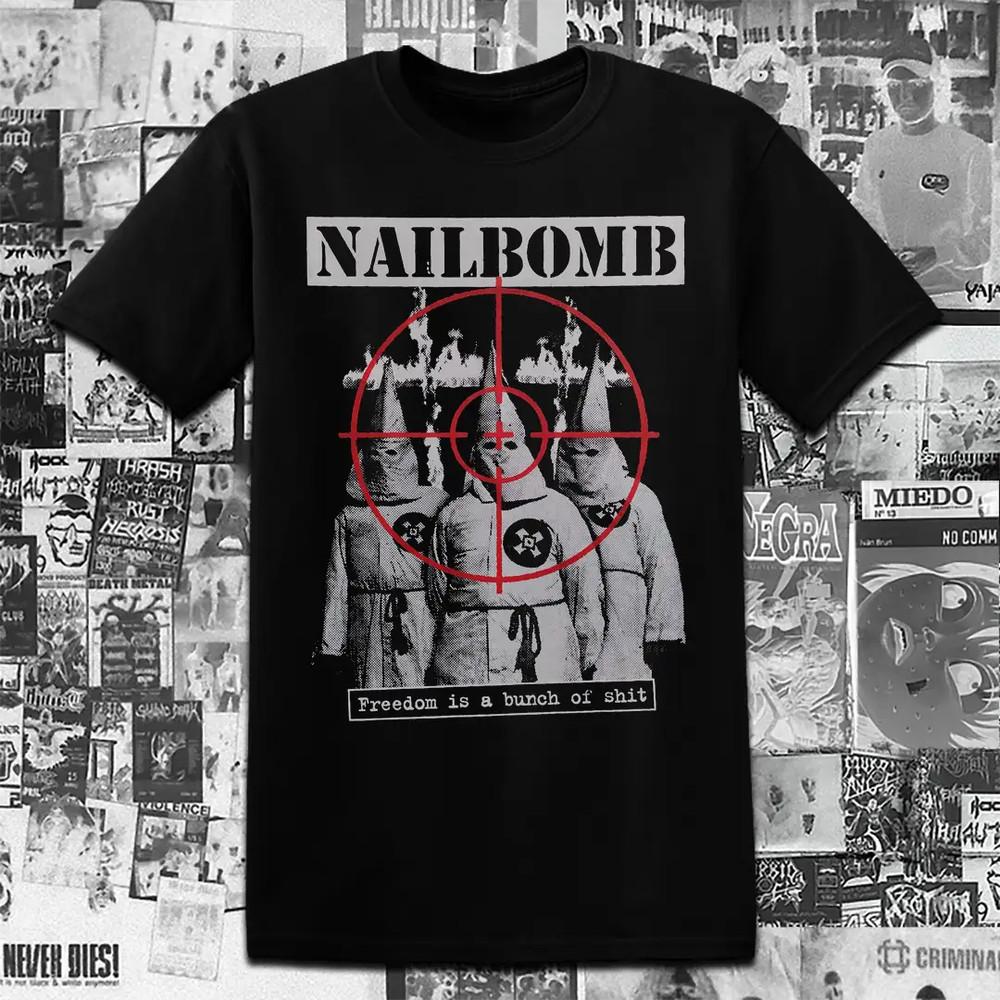 Редкая Металлическая Футболка Группы Nailbomb Все Размеры от S до 5XL NE600 Унисекс Футболка