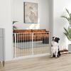 Steel and ABS Dog Safety Gate, Extendable 75-145cm for Stairs and Doors, White