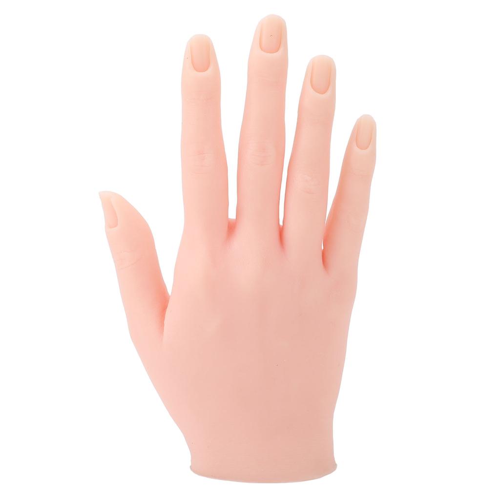 Nail Art Practice Hand High Simulation Flexible Silicone Nail Practice Training Mannequin Hand for