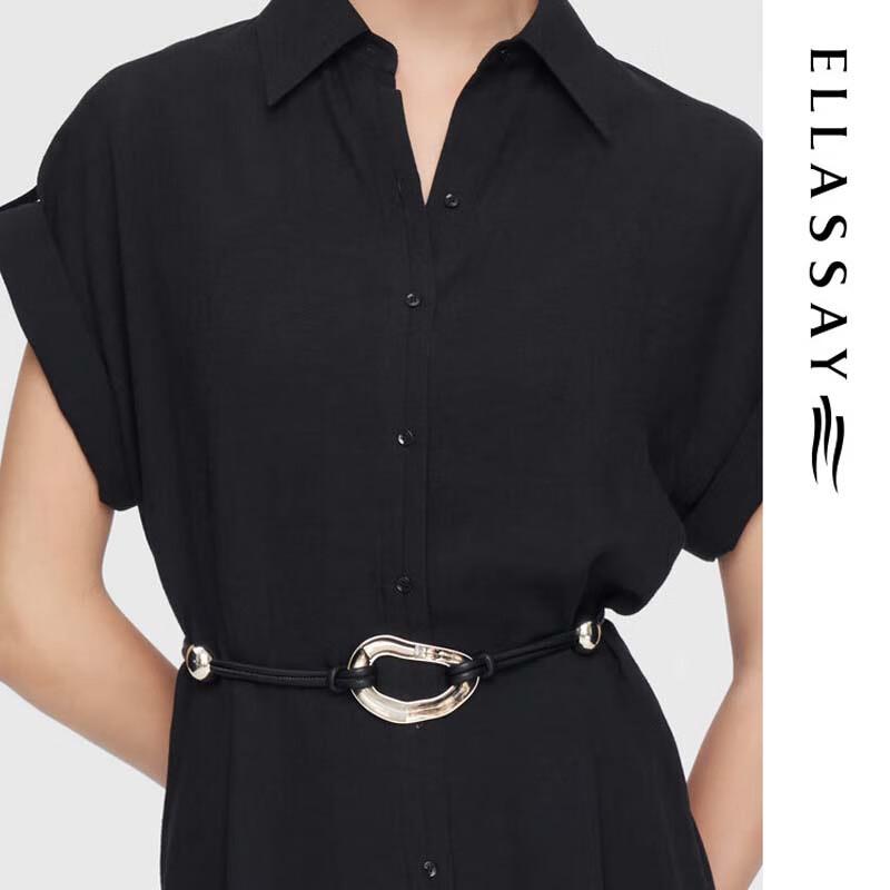 ELLASSAY Women's Elegant A-Line Shirt Dress