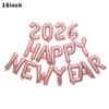2026 Happy  Year Aluminum Foil Balloon Set  Year Party 2026 Happy  Year Party  Year Atmosphere Props