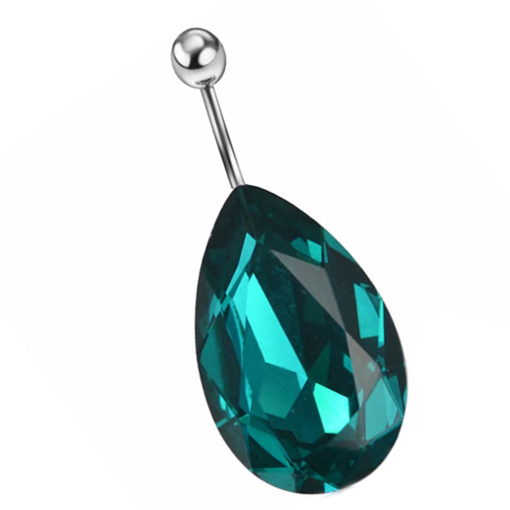 Стальная Кнопка-Капля со Стразами Штанга Пирсинг Пупка Кольцо в Пупок Пирсинг Тела KTJ