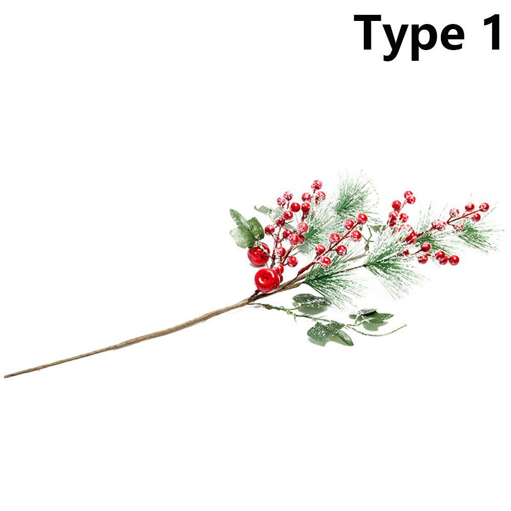 Растение, украшение дома, рождественские черенки, искусственные ветки деревьев, сосновая шишка, имитация красных ягод