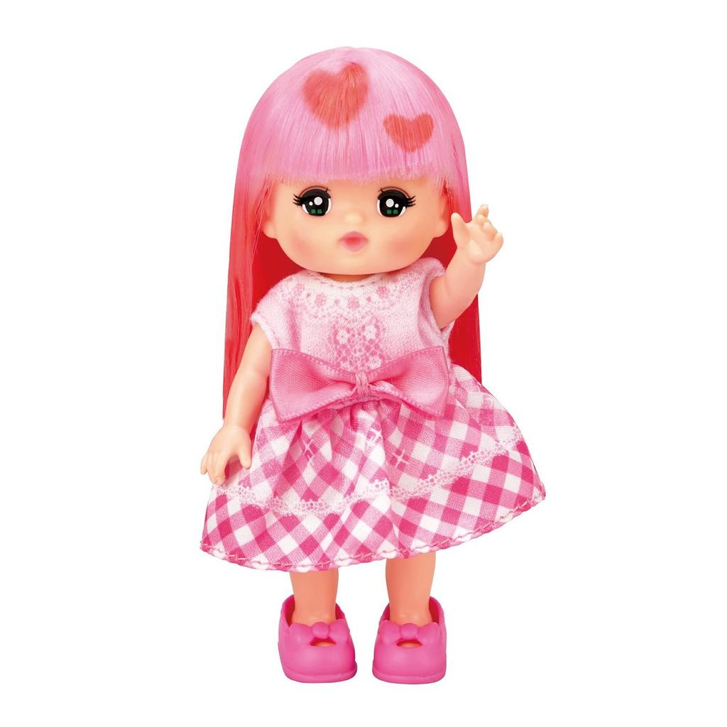 PILOT CORPORATION Pocket Mell-chan Doll Hair Color Change Mini Doll Set with Dress and Shoes for Kids Age 3 and Up