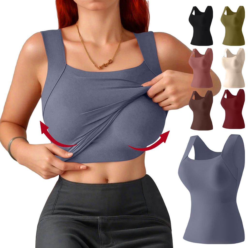 Женский новый бесшовный облегающий жилет с подушкой для груди, приподнимающий и украшающий