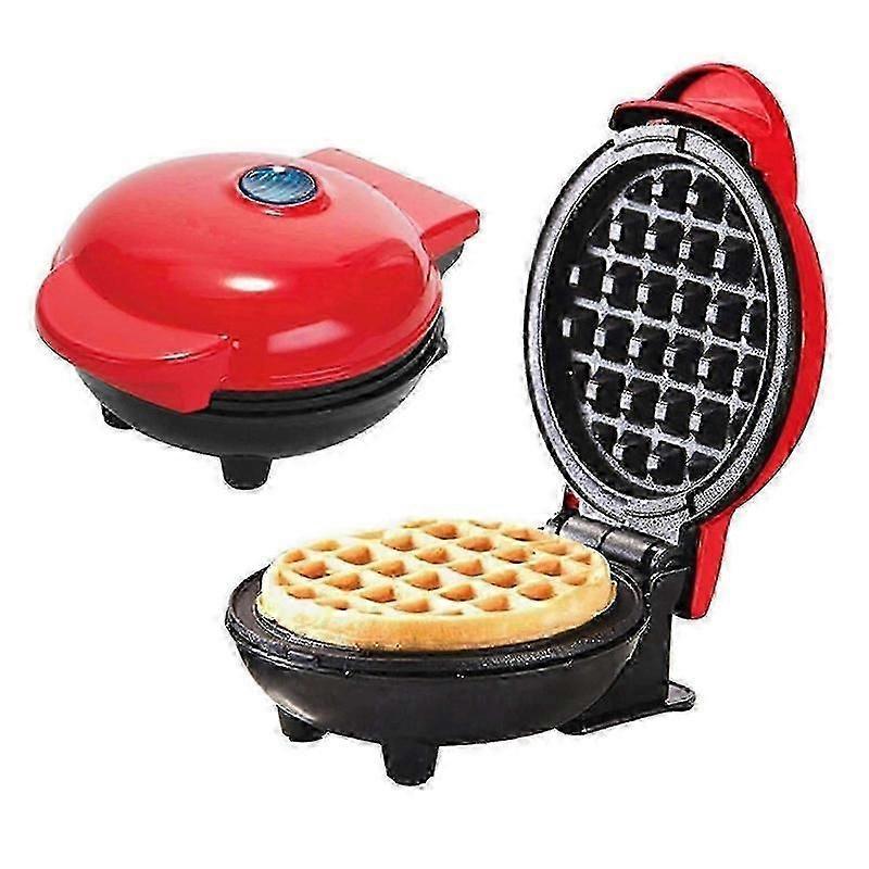 Non-Stick Round Waffle Maker Compact Electric Breakfast Iron