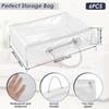 6Pcs Clear Tote Bags with Zipper Large Capacity Blankets Bags Waterproof Dustproof Bed Sheet Bag Transparent PVC Organizing Bags