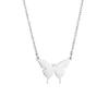 Cute Butterfly Necklace for Women Charms Choker Party Stainless Steel Jewelry Gift