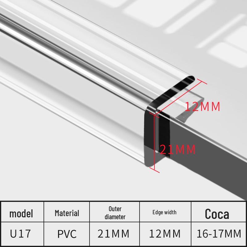 U-shaped Transparent Glass Edge Protector Strip for Fish Tank